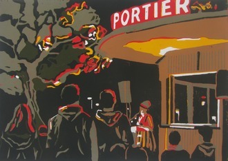 Linoldruck &ndash; Portier Sulzerareal