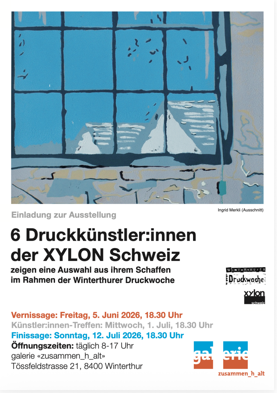 Flyer zu Ausstellung im Haus Zusammen_h_alt